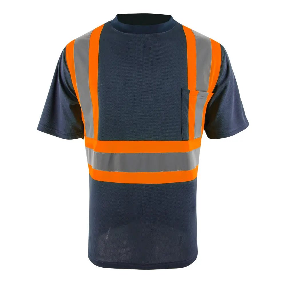Industrial Tape Reflective Shirts, Navy Hivis T-shirt-(SD-CSD-1910)