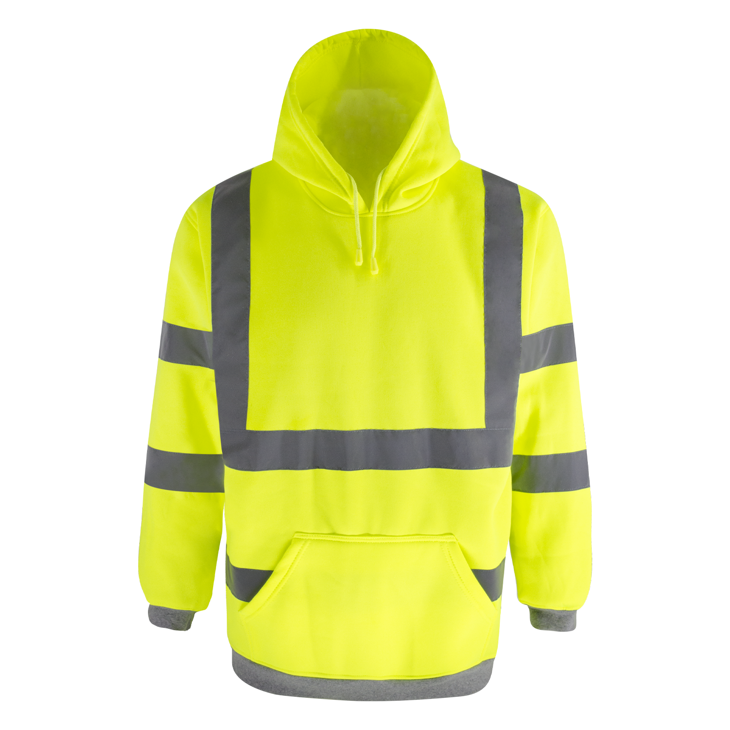 Hi Vis Hoodie, ANSI Class 2 Yellowu0026Gray Safety Reflective Hoodie-(SD-WYD-2305)