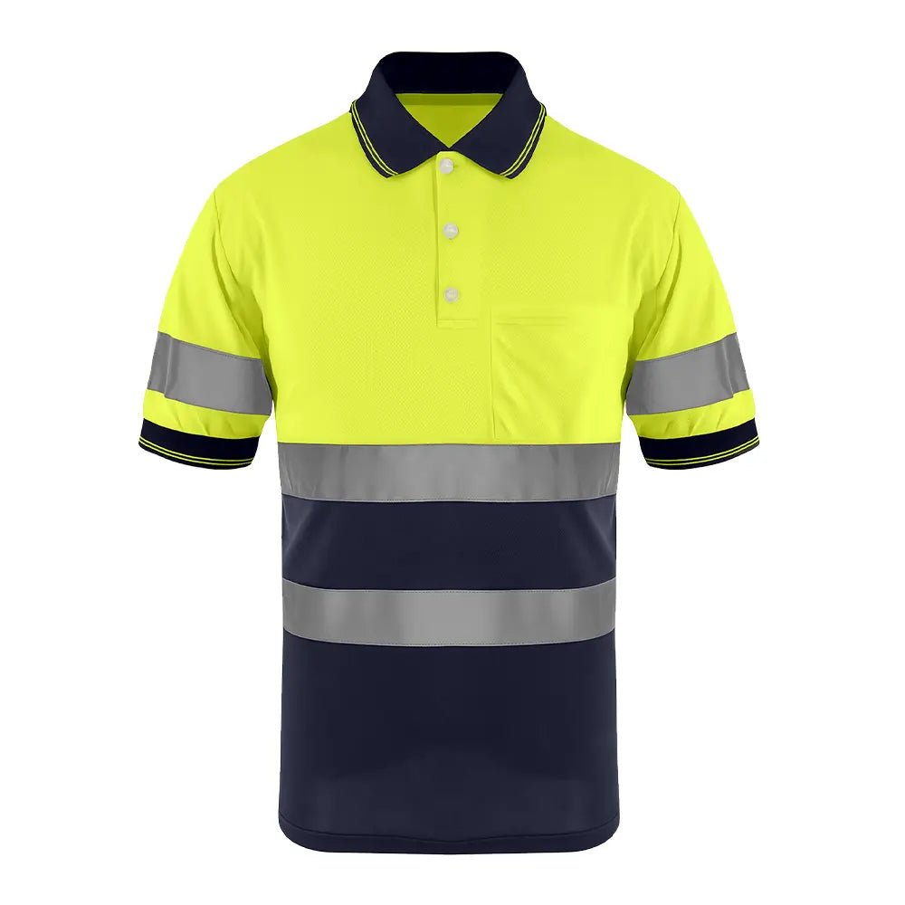 Quick Dry Hi Vis Polo Shirt, Safety T-shirt with Black Bottom-(SD-CSD-1904)