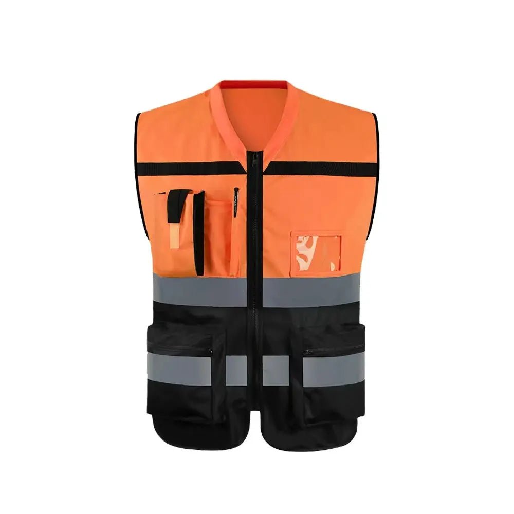 High Visibility Security Work Safety Vest with Zipper