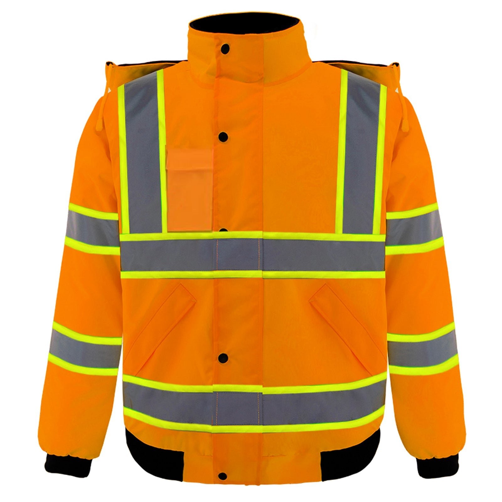 Hi Vis Reflective Safety Jacket, Enhanced Visibility Winter Bomber Jacket-(SD-JKD-2704)