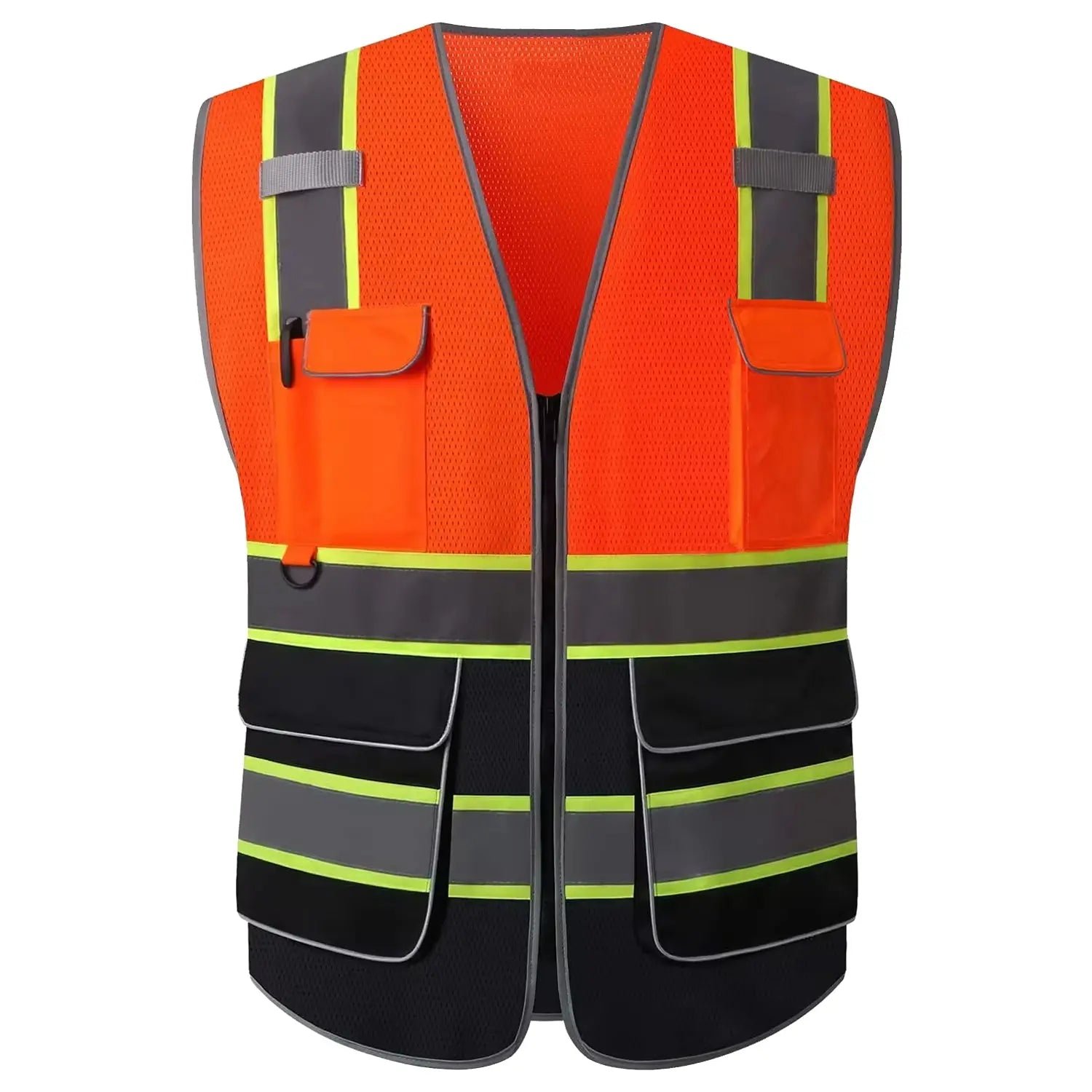 Multi Pockets High Visibility Reflective Safety Vest-(SD-MJD-1956)