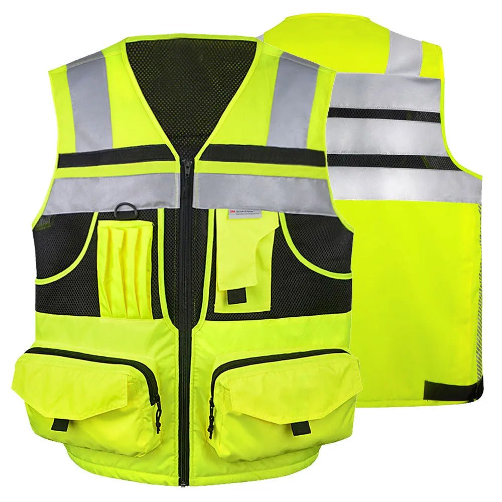 Premium  High Visibility Safety Vest (ANSI Class 2) with 3M Reflective Strips(SD-MJD-1829)
