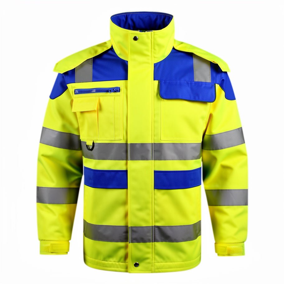 3-in-1 Safety Windbreaker Jackets, Hi Vis Winter Coat with Fleece Lining-(SD-JKD-2706)